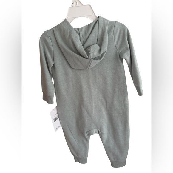 Nike Kids Sage Green Hooded Zip One-Piece - Picture 2 of 3